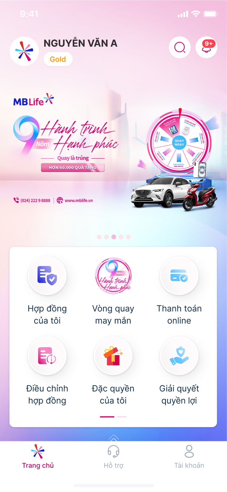 Trang chủ MB Life - Đã đăng nhập