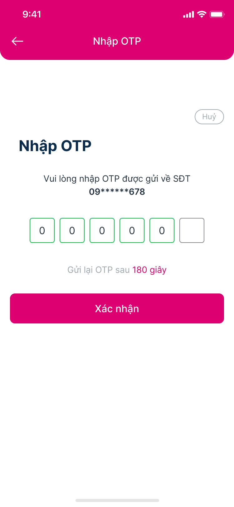 Nhập OTP