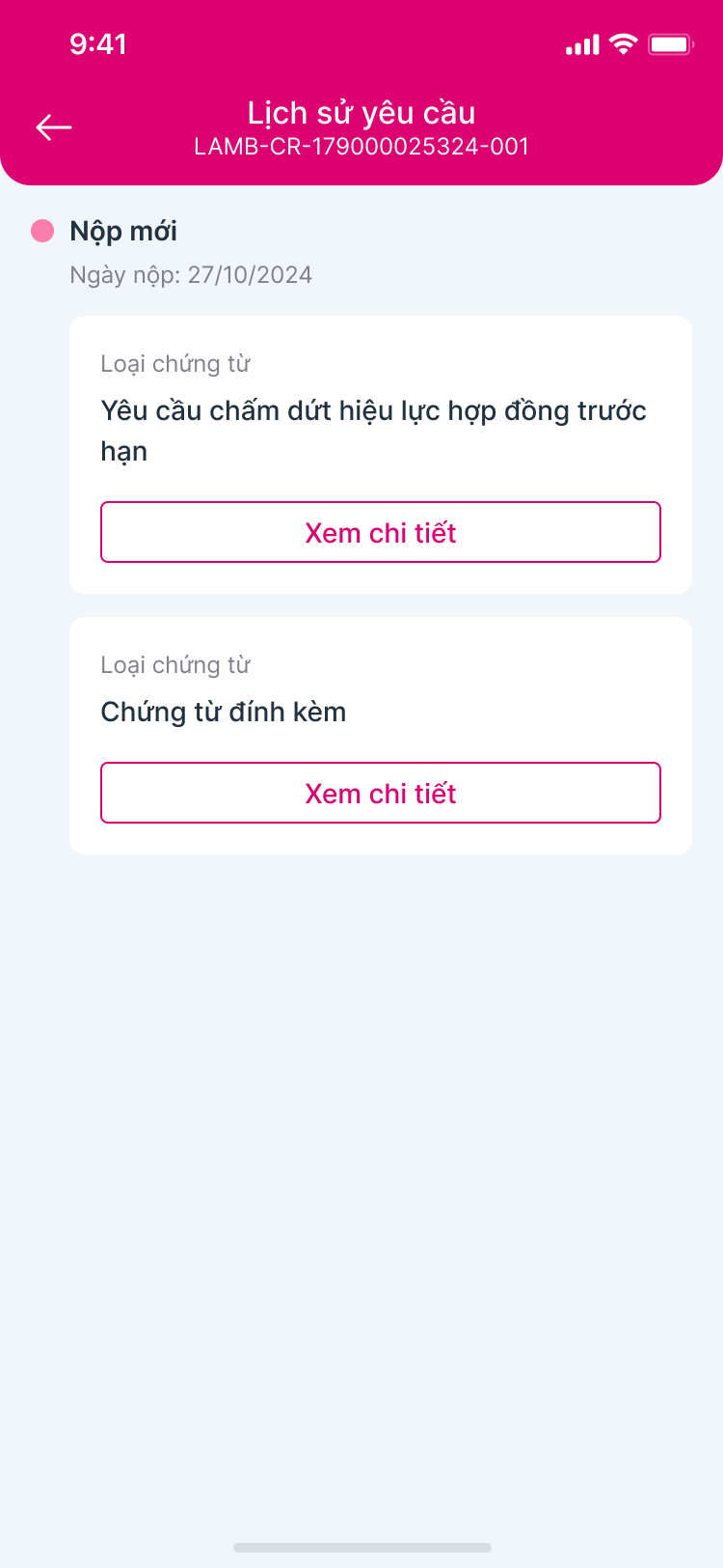 Lịch sử yêu cầu